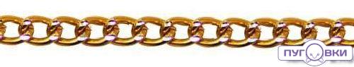 Цепь декоративная звено с гранями (металл)