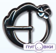 62291 пряжка  ч.ник.мет.с цветкомГР