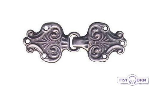 Застежка пришивная (металл) 6367  т.сер