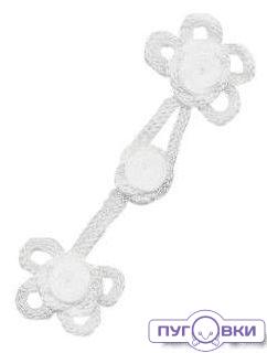 23536.1,2 Застежка плетеная бел,черн. ГР