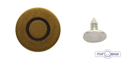 Пуговица джинсовая фиксированная ножка (гвоздь в комплекте)