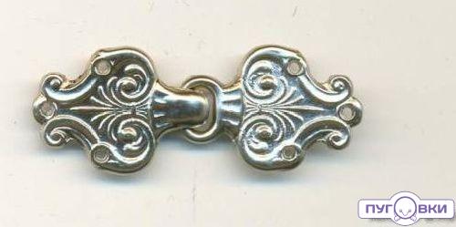 Застежка пришивная (металл) 6369  сер.