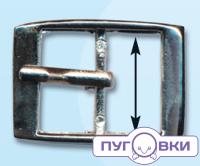 62255 Пряжка  ник.мет.прямоугольная ГР