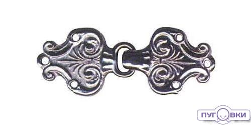 Застежка пришивная (металл) 6368  ч.никель