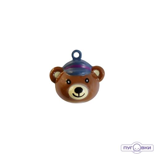 Бубенчик декоративный мет. Медвежонок, 5шт/уп Астра