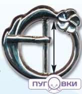 62290 пряжка  ник.мет.с цветкомГР